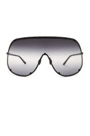Rick Owens Shield Sunglasses in Black Clear FWRD at FWRD