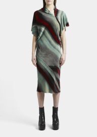 Rick Owens Swirl Print Velvet Midi Dress - at Bergdorf Goodman