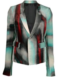 Rick Owens abstract-print single-breasted Blazer - at Farfetch