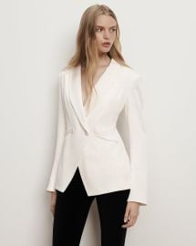 Rickie Jacket in Off-White Dove at Veronica Beard