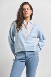 Rida Striped Sweater - Ice Multi Derek Lam 10 Crosby at Derek Lam 10 Crosby