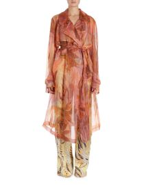 Rigy Watercolor Floral Organza Trenchcoat by Dries Van Noten at Bergdorf Goodman