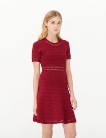 Riley dress in burgundy at Sandro