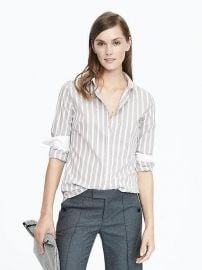 Riley fit shirt in Tarpoon at Banana Republic