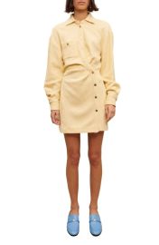 Rillo Asymmetric Long Sleeve Tweed Shirtdress at Nordstrom