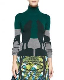 Risto Howling Wolves Turtleneck Knit Sweater at Neiman Marcus