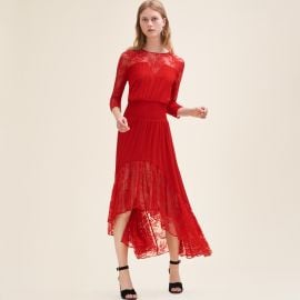 Ritema long lace dress at Maje