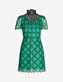 Ritta contrast-panel floral-lace dress at Selfridges