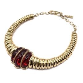 Rive Gauche Citrine Tubogas Necklace at 1st Dibs