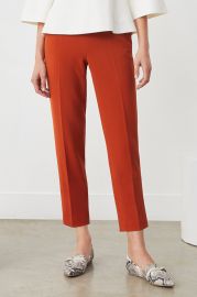 Rivelli Slim Leg Elasticated Trousers Burnt Orange at The Fold London