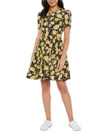 River Fit-&-Flare Floral Mini Dress at Neiman Marcus