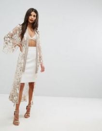 River Island Embellished Maxi Kimono   ASOS at Asos