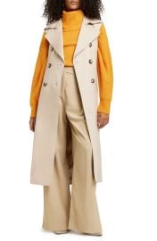 River Island Sleeveless Stretch Cotton Trench Coat at Nordstrom