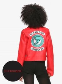 Riverdale Cheryl Soutside Serpents Leather Jacket at Hot Topic