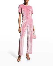 Rivet Utility Worker Short-Sleeve Jumpsuit at Neiman Marcus