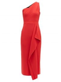 Rivoli one shoulder wool-crepe dress at Matches