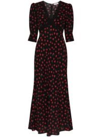 Rixo Gemma rose-printed Midi Dress - Farfetch at Farfetch