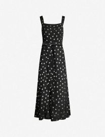 Rixo London Tara star-print silk crepe-de-chine midi dress at Selfridges