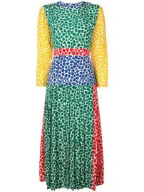 Rixo Patterned Pleat Dress - Farfetch at Farfetch