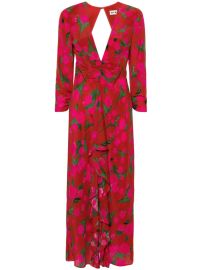 Rixo Rose Silk Maxi Dress - at Farfetch