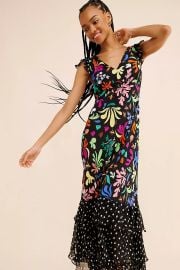 Rixo Silk Ossy Maxi Dress at Free People