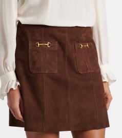 Rixo Wiley Suede Miniskirt at Mytheresa