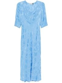 Rixo Zadie Midi Ress Blue at Farfetch