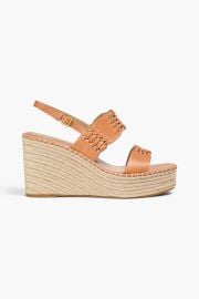 Riya Leather Espadrille Wedge Sandals at The Outnet