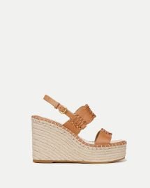 Riya Raffia Sandal Heel Natural Wedge Sandal at Veronica Beard