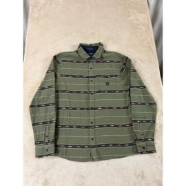 Roark Nordsman Light Flannel Shirt Mens Small Green Striped Classic fit EUC eBay at eBay