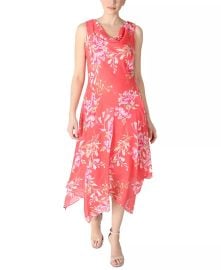 Robbie Bee Handkerchief Hem Cowl Neck Dress at Macys