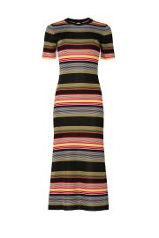 Robe Striped Midi Dress by Paco Rabanne at Rent The Runway