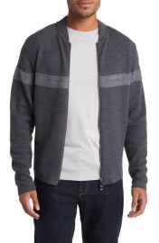 Robert Barakett Malton Wool PiquZip-Up Sweater at Nordstrom