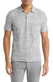 Robert Barakett Russo Jacquard Ribbed Polo at Nordstrom