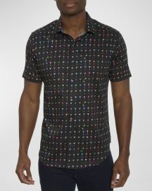 Robert Graham Menx27s The Martini Short-Sleeve Shirt at Neiman Marcus