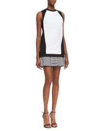 Robert Rodriguez Knit Stripe-Flounce Sheath Dress at Neiman Marcus