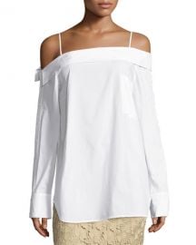 Robert Rodriguez Off-the-Shoulder Poplin Top at Neiman Marcus