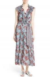 Robert Rodriguez Ruffle Print Silk Dress at Nordstrom