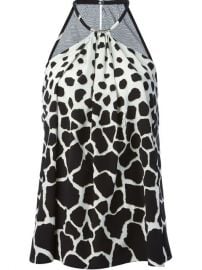 Roberto Cavalli Animal Print Halter Neck Top - Super at Farfetch