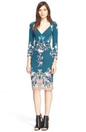 Roberto Cavalli Animalier Print Gathered Waist Jersey Dress at Nordstrom