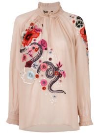 Roberto Cavalli Embroidered Floral Top  1 925 - Buy Online - Mobile Friendly  Fast Delivery  Price at Farfetch