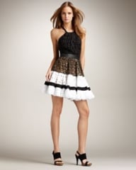 Roberto Cavalli Open-Back Tiered Dress at Neiman Marcus