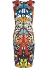 Roberto Cavalli PRINTED STRETCH-KNIT DRESS at The Outnet