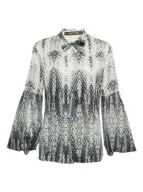 Roberto Cavalli Print neck-tie Top White at Farfetch