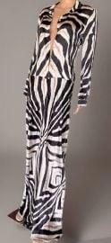 Roberto Cavalli Silk Zebra Print Jumpsuit at eBay