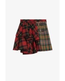 Roberto Cavalli check-pattern Pleated Mini Skirt - at Farfetch