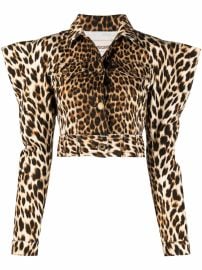 Roberto Cavalli peak-shoulder leopard-print Jacket - at Farfetch