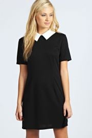 Robin Contrast Collar Dress at Boohoo