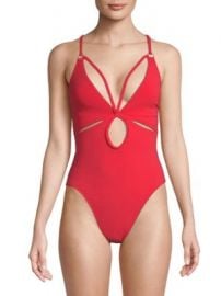 Robin Piccone - Ava One-Piece Braided Strap Swimsuit at Saks Off 5th