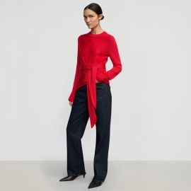 Robin Tie-Front Tencel-Wool Sweater at Modern Citizen